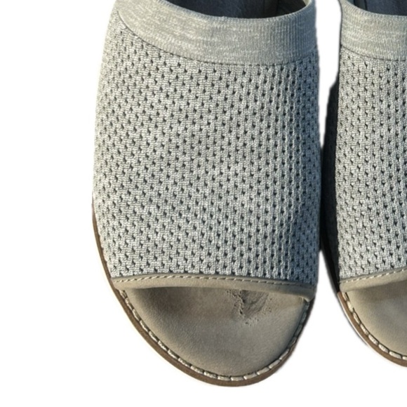 Eileen Fisher | Women's Grey Telly Stretch Knit Slip-On Wedge Heel Sandals Sz 6 - Picture 10 of 16